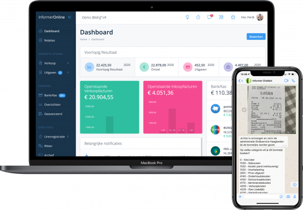 online boekhoudprogramma met app voor smartphone